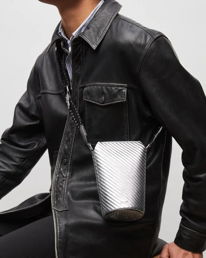 Ecco Pot Bags Bags and Accessories ECCO Pot Metallic Silver Ecco Pot Bags Bags and Accessories ECCO Pot Metallic Silver