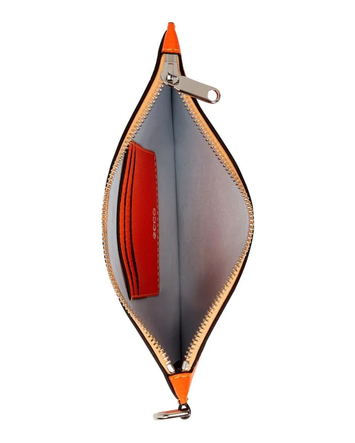 Ecco Small Leather Goods Bags and Accessories ECCO Wristlet Pebbled Orange Ecco Small Leather Goods Bags and Accessories ECCO Wristlet Pebbled Orange