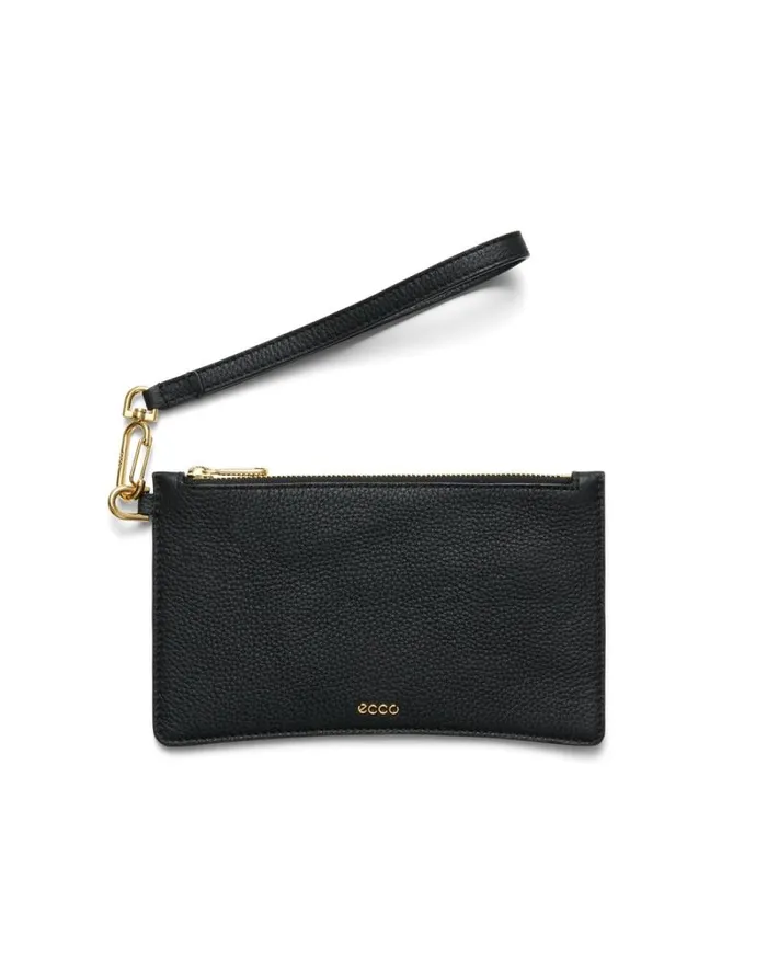 Ecco Small Leather Goods Bags and Accessories ECCO Wristlet Soft Pebbled Black Ecco Small Leather Goods Bags and Accessories ECCO Wristlet Soft Pebbled Black