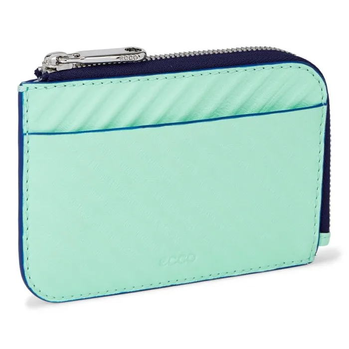 Ecco Wallets Bags and Accessories ECCO Wallet Zipped Grooved Blue