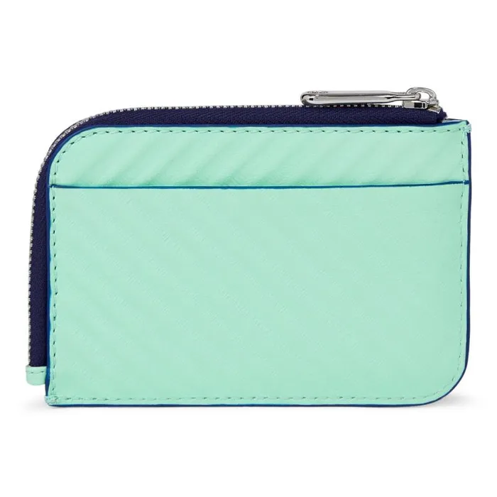 Ecco Wallets Bags and Accessories ECCO Wallet Zipped Grooved Blue Ecco Wallets Bags and Accessories ECCO Wallet Zipped Grooved Blue