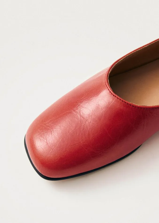 Edie Red Leather Ballet Flats Women ALOHAS Ballet Flats