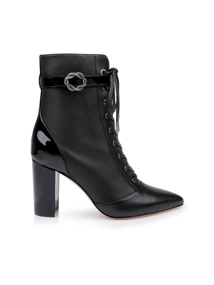Elegante Leather Bootie Black Leather Women L039Agence Boots and Booties