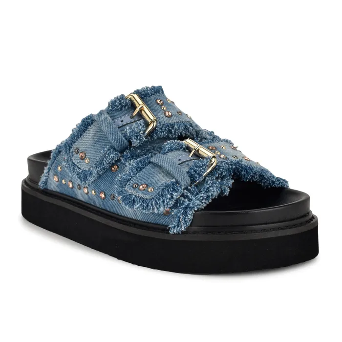 Eleny Buckle Slide Sandals Eleny Buckle Slide Sandals