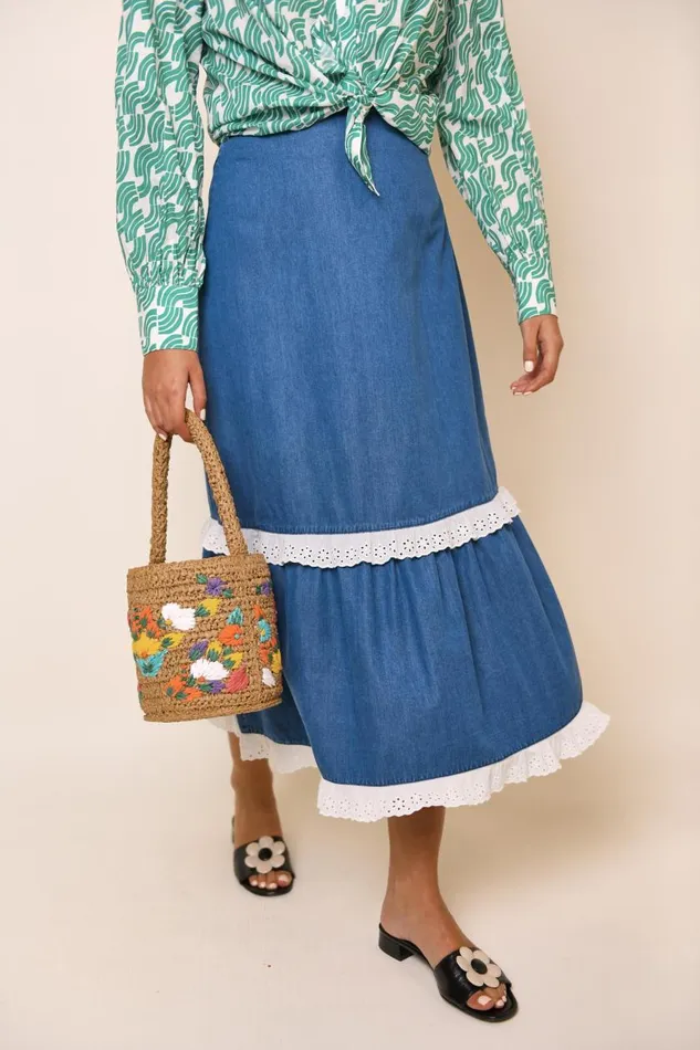 Elina Indigo Wash Women RIXO Skirts