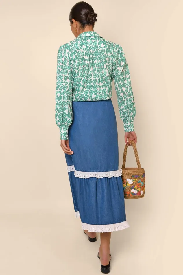 Elina Indigo Wash Women RIXO Skirts Elina Indigo Wash Women RIXO Skirts