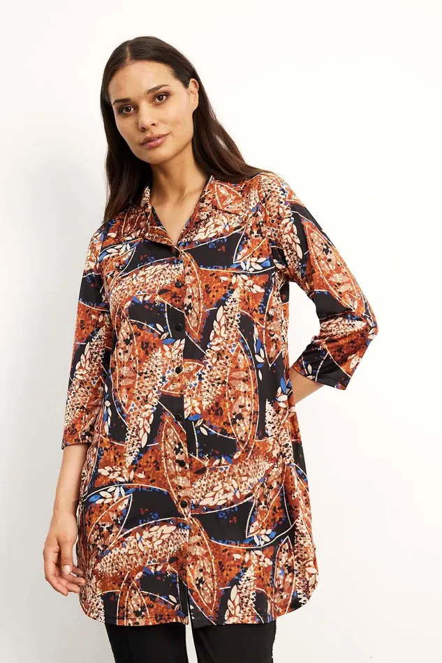 ELIZA TUNIC 15904 495 Paprika 495 Women IN FRONT BLOUSES SHIRTS