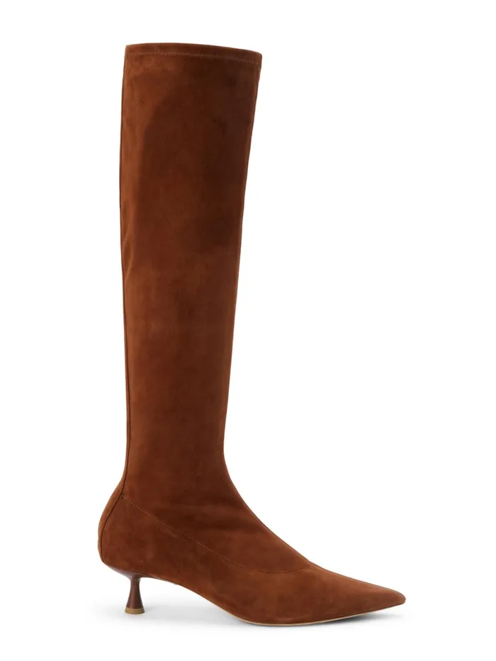 Emilie Suede KittenHeel Boot Buckskin Suede Women L039Agence Boots and Booties