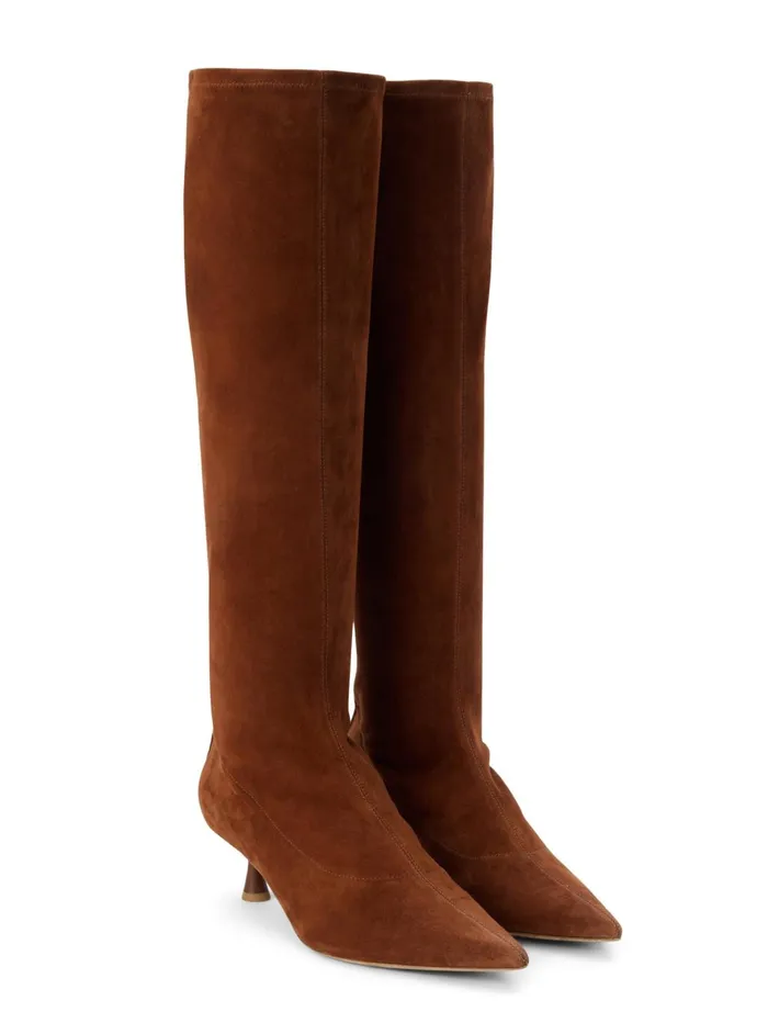 Emilie Suede KittenHeel Boot Buckskin Suede Women L039Agence Boots and Booties Emilie Suede KittenHeel Boot Buckskin Suede Women L039Agence Boots and Booties