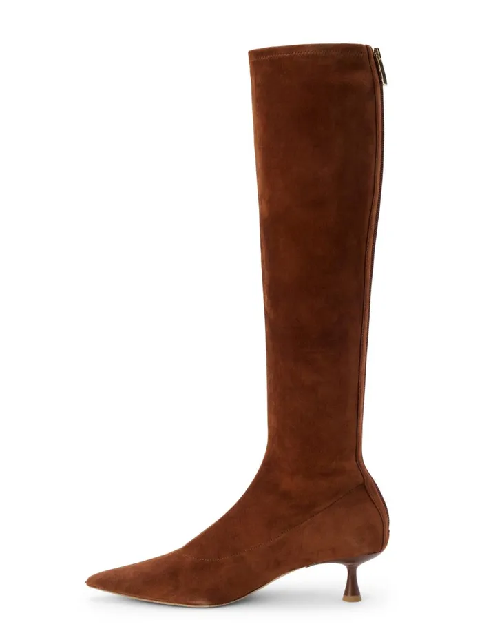 Emilie Suede KittenHeel Boot Buckskin Suede Women L039Agence Boots and Booties Emilie Suede KittenHeel Boot Buckskin Suede Women L039Agence Boots and Booties