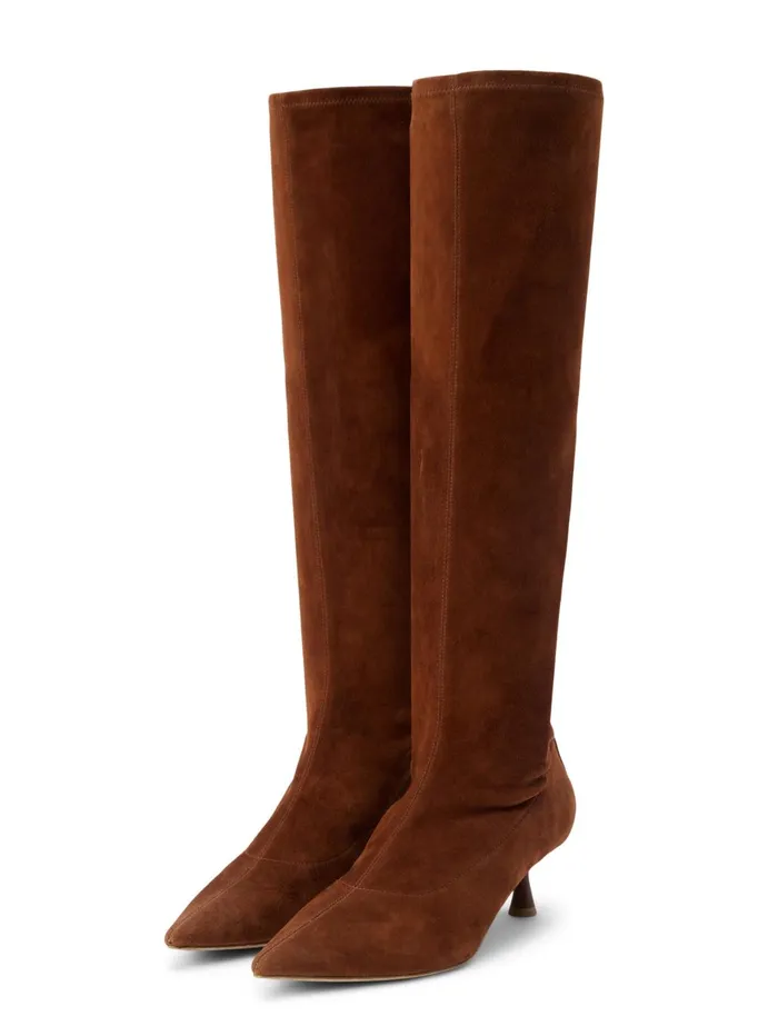 Emilie Suede KittenHeel Boot Buckskin Suede Women L039Agence Boots and Booties Emilie Suede KittenHeel Boot Buckskin Suede Women L039Agence Boots and Booties