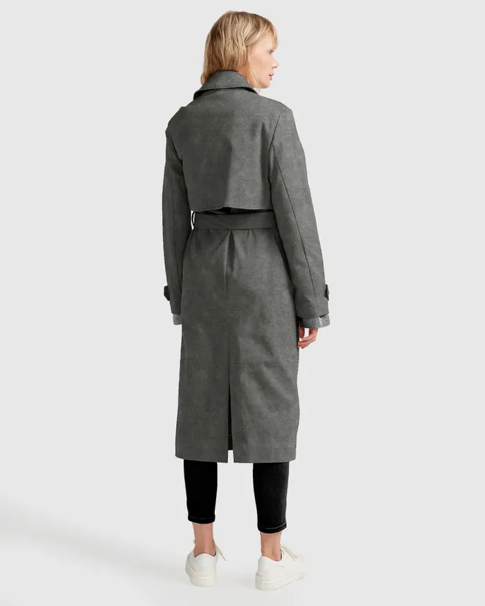 Empirical City Trench Coat 8211 Washed Black Coats Belle and Bloom Women