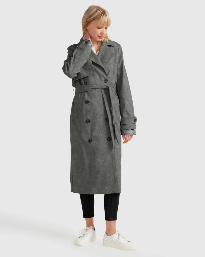 Empirical City Trench Coat 8211 Washed Black Coats Belle and Bloom Women