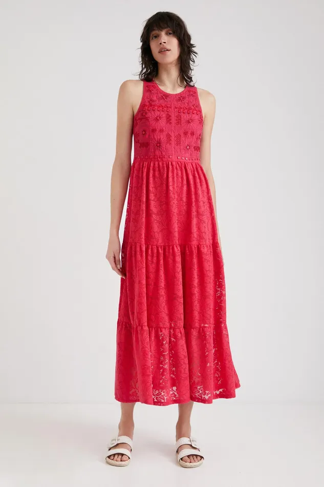 Ethnic Lace Dress Women Desigual Dresses