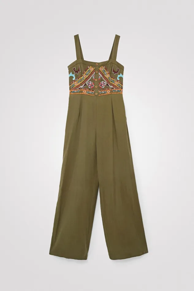 Ethnic Tencel Jumpsuit Women Desigual Pants and Leggings