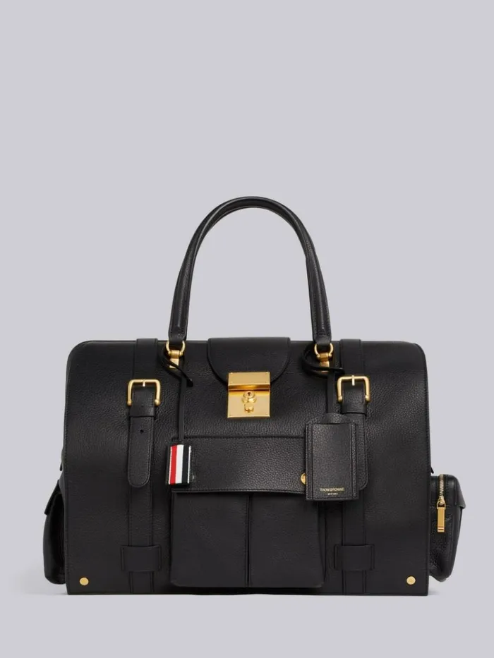 Exclusive Deerskin Mr Thom Backpack Black Men Thom Browne Handbags and Totes