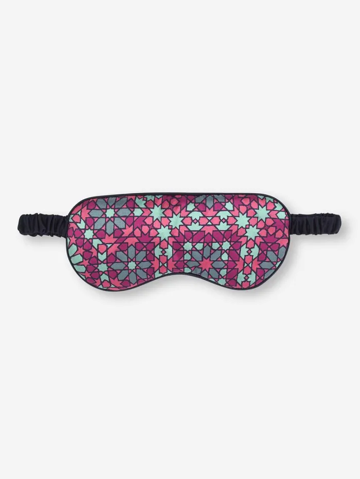 Eye Masks MenWomen Derek Rose Eye Mask Brindisi 98 Silk Satin Pink