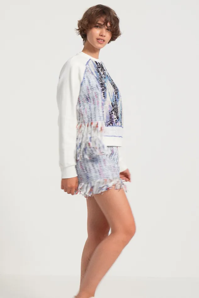 Fabric Patchwork Sweatshirt Women Desigual Sweatshirts