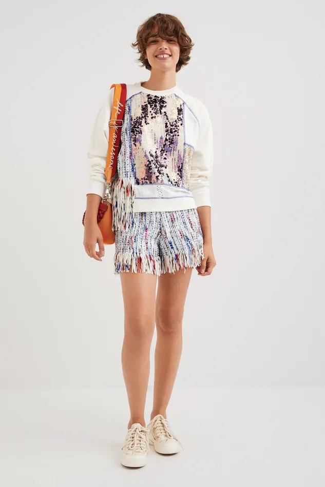 Fabric Patchwork Sweatshirt Women Desigual Sweatshirts