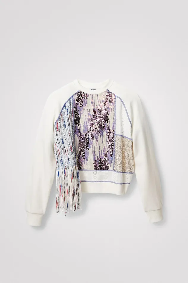 Fabric Patchwork Sweatshirt Women Desigual Sweatshirts