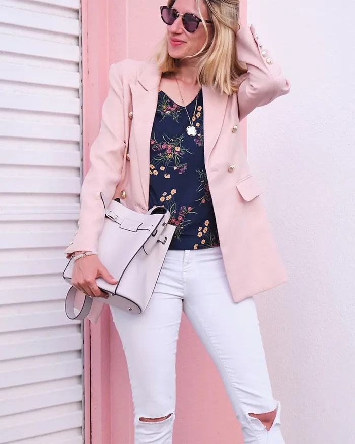 Feel For You VNeck Top 8211 Navy Tops Belle and Bloom Women