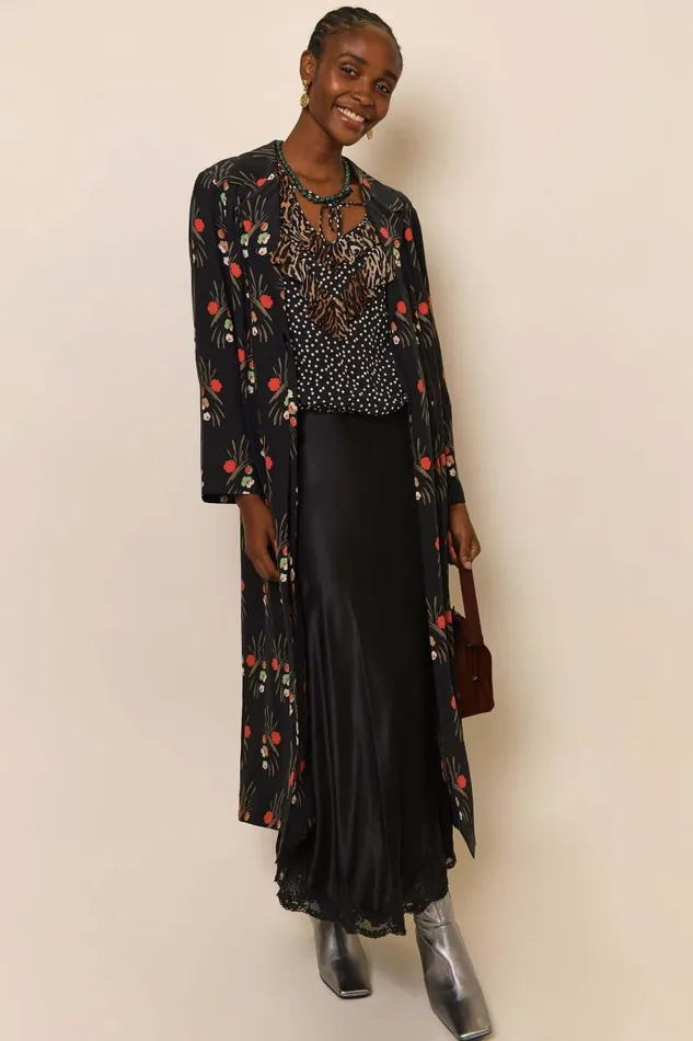 Felicity Black Cherry Blossom Women RIXO Outerwear