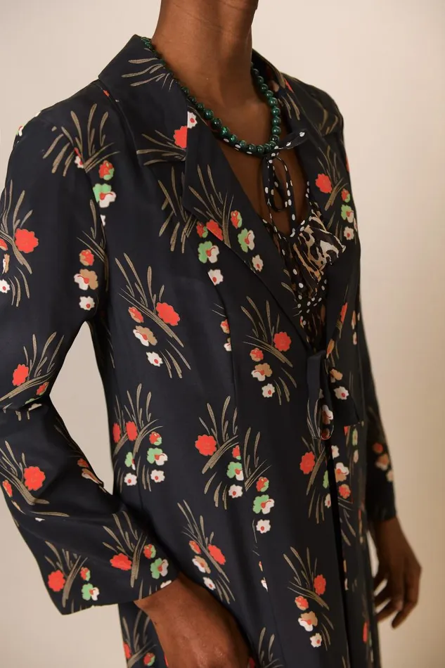 Felicity Black Cherry Blossom Women RIXO Outerwear