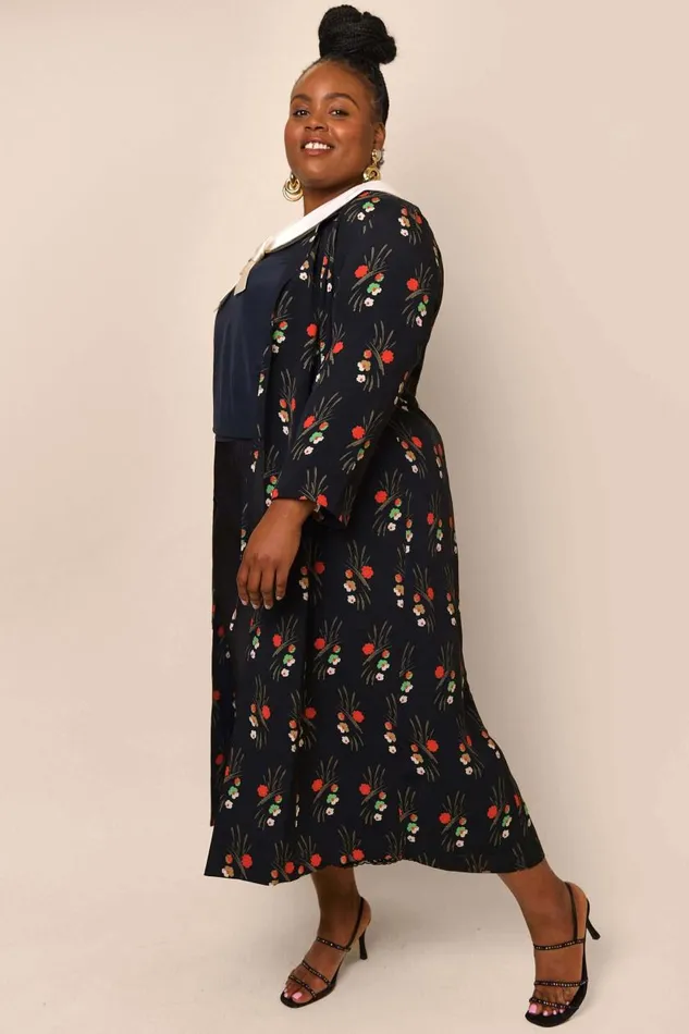 Felicity Black Cherry Blossom Women RIXO Outerwear