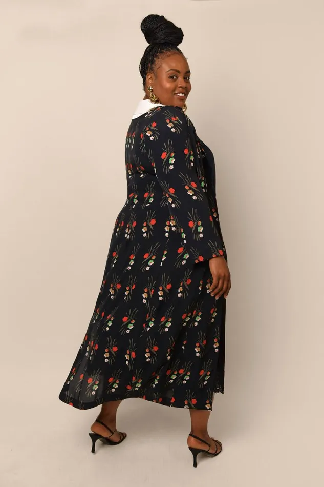 Felicity Black Cherry Blossom Women RIXO Outerwear
