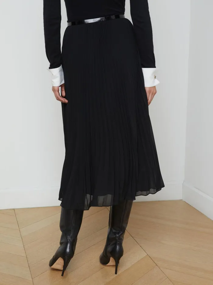Fernanda Pleated Skirt Black Women L039Agence Skirts Fernanda Pleated Skirt Black Women L039Agence Skirts