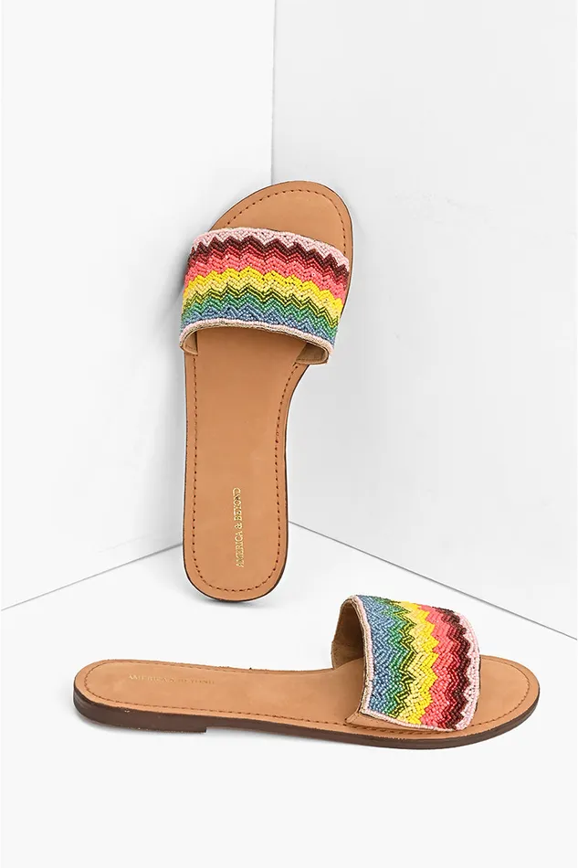 Field of Dreams Beaded Slide Sandals Field of Dreams Beaded Slide Sandals