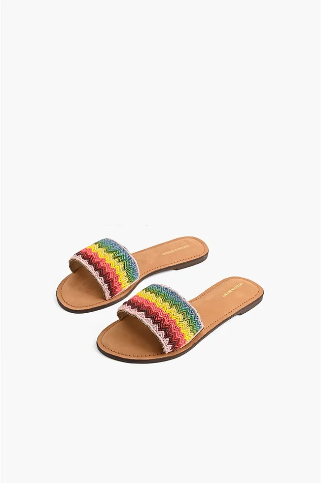 Field of Dreams Beaded Slide Sandals Field of Dreams Beaded Slide Sandals