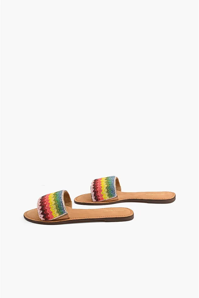 Field of Dreams Beaded Slide Sandals Field of Dreams Beaded Slide Sandals