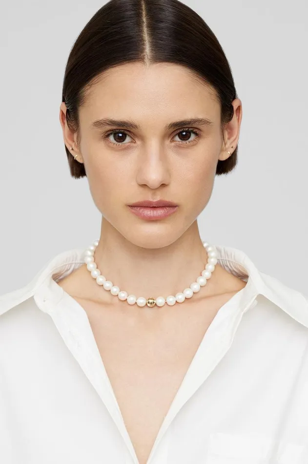 Fine Jewelry Women ANINE BING Classic Pearl Choker In 14k Gold ANINE BING