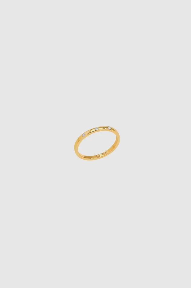 Fine Jewelry Women ANINE BING Delicate Diamond Band Pinky Ring 8211 14k Gold