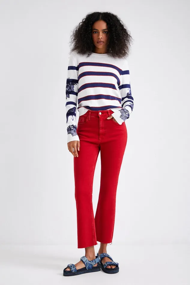 Flared Ankle Grazer Trousers Women Desigual Jeans