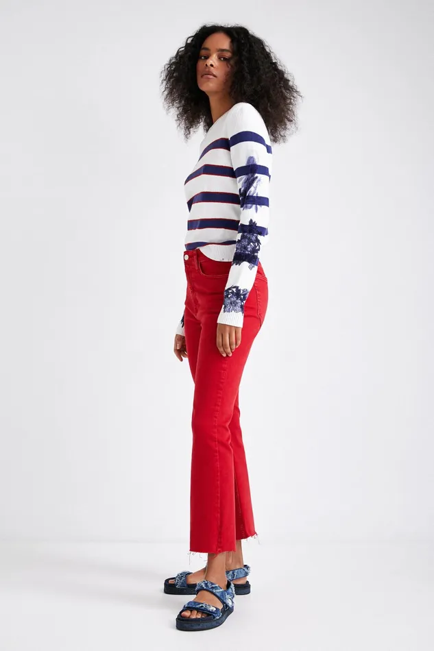 Flared Ankle Grazer Trousers Women Desigual Jeans