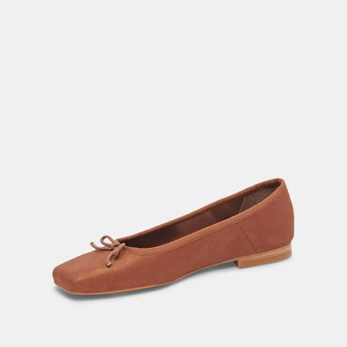 Flats and Loafers Women Dolce Vita Anisa Ballet Flats Copper Metallic Suede
