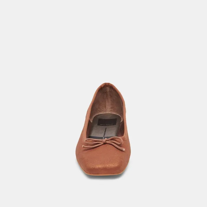 Flats and Loafers Women Dolce Vita Anisa Ballet Flats Copper Metallic Suede