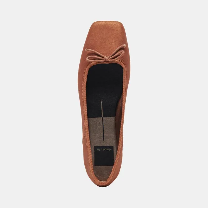 Flats and Loafers Women Dolce Vita Anisa Ballet Flats Copper Metallic Suede