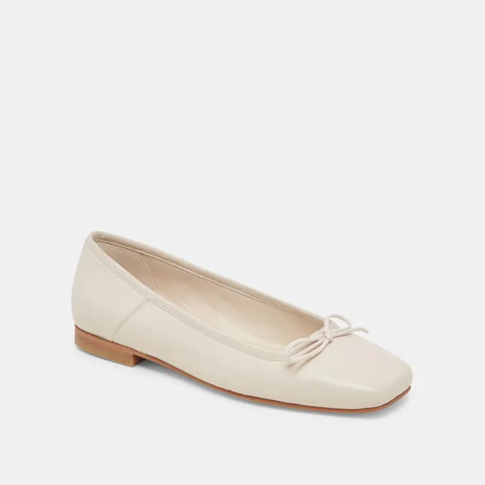 Flats and Loafers Women Dolce Vita Anisa Ballet Flats Creme Crinkle Patent