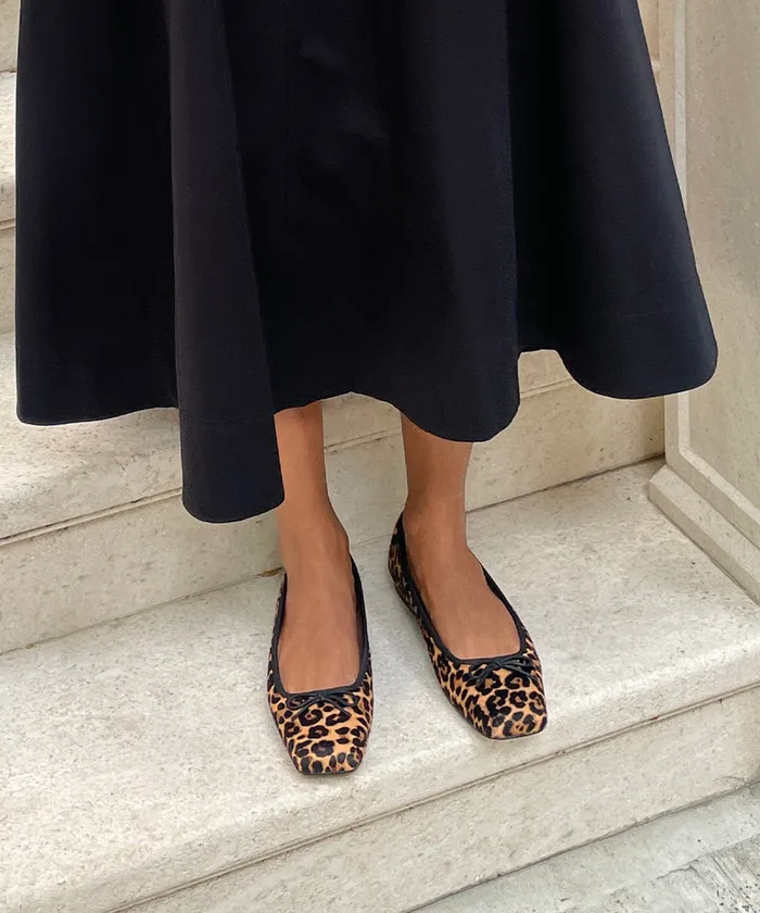 Flats and Loafers Women Dolce Vita Anisa Ballet Flats Dk Leopard Calf Hair