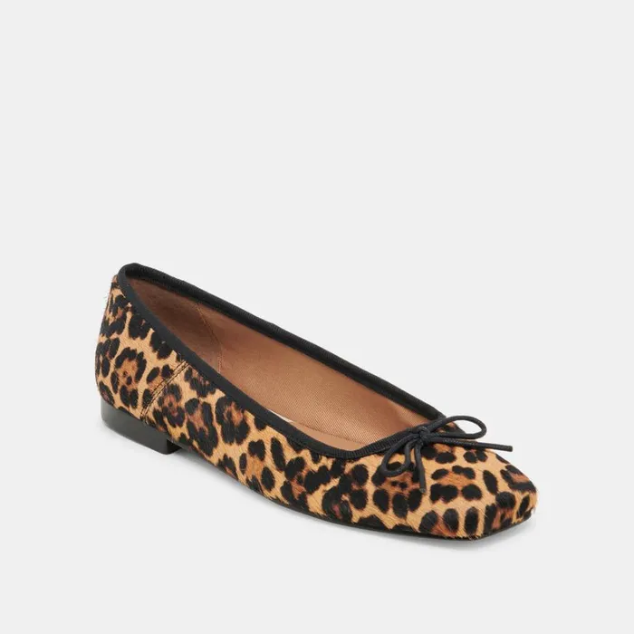 Flats and Loafers Women Dolce Vita Anisa Ballet Flats Dk Leopard Calf Hair