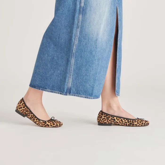 Flats and Loafers Women Dolce Vita Anisa Ballet Flats Dk Leopard Calf Hair