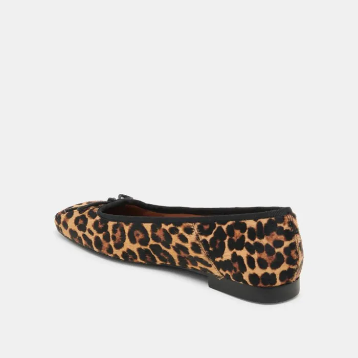 Flats and Loafers Women Dolce Vita Anisa Ballet Flats Dk Leopard Calf Hair