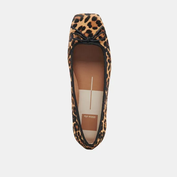 Flats and Loafers Women Dolce Vita Anisa Ballet Flats Dk Leopard Calf Hair