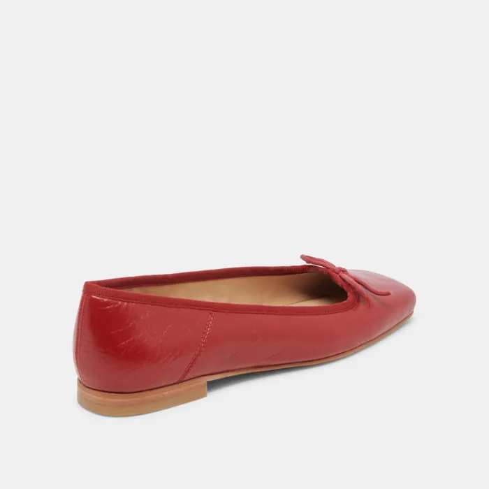 Flats and Loafers Women Dolce Vita Anisa Ballet Flats Red Crinkle Patent
