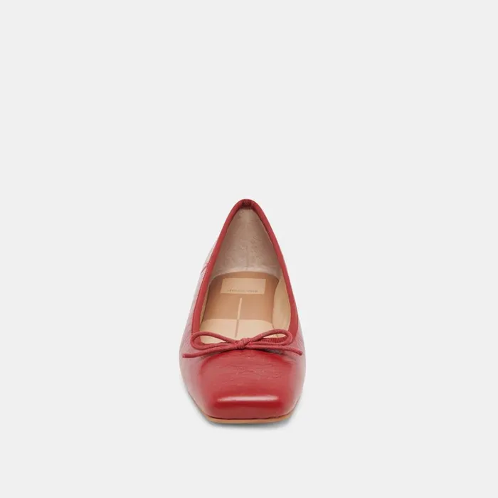 Flats and Loafers Women Dolce Vita Anisa Ballet Flats Red Crinkle Patent