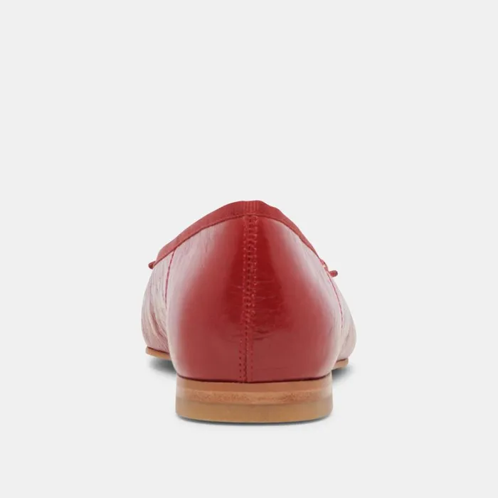 Flats and Loafers Women Dolce Vita Anisa Ballet Flats Red Crinkle Patent