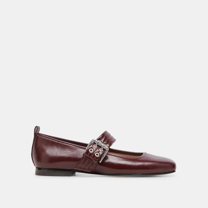 Flats and Loafers Women Dolce Vita Arora Ballet Flats Burgundy Crinkle Patent